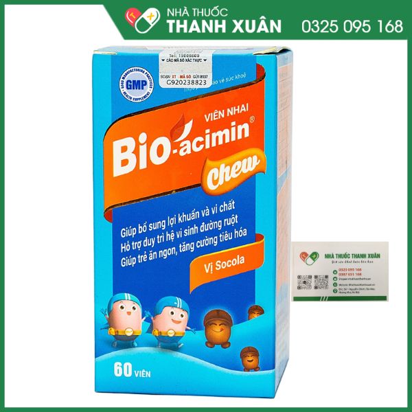 Bioacimin chew – Men vi sinh dạng viên nhai bổ sung lợi khuẩn